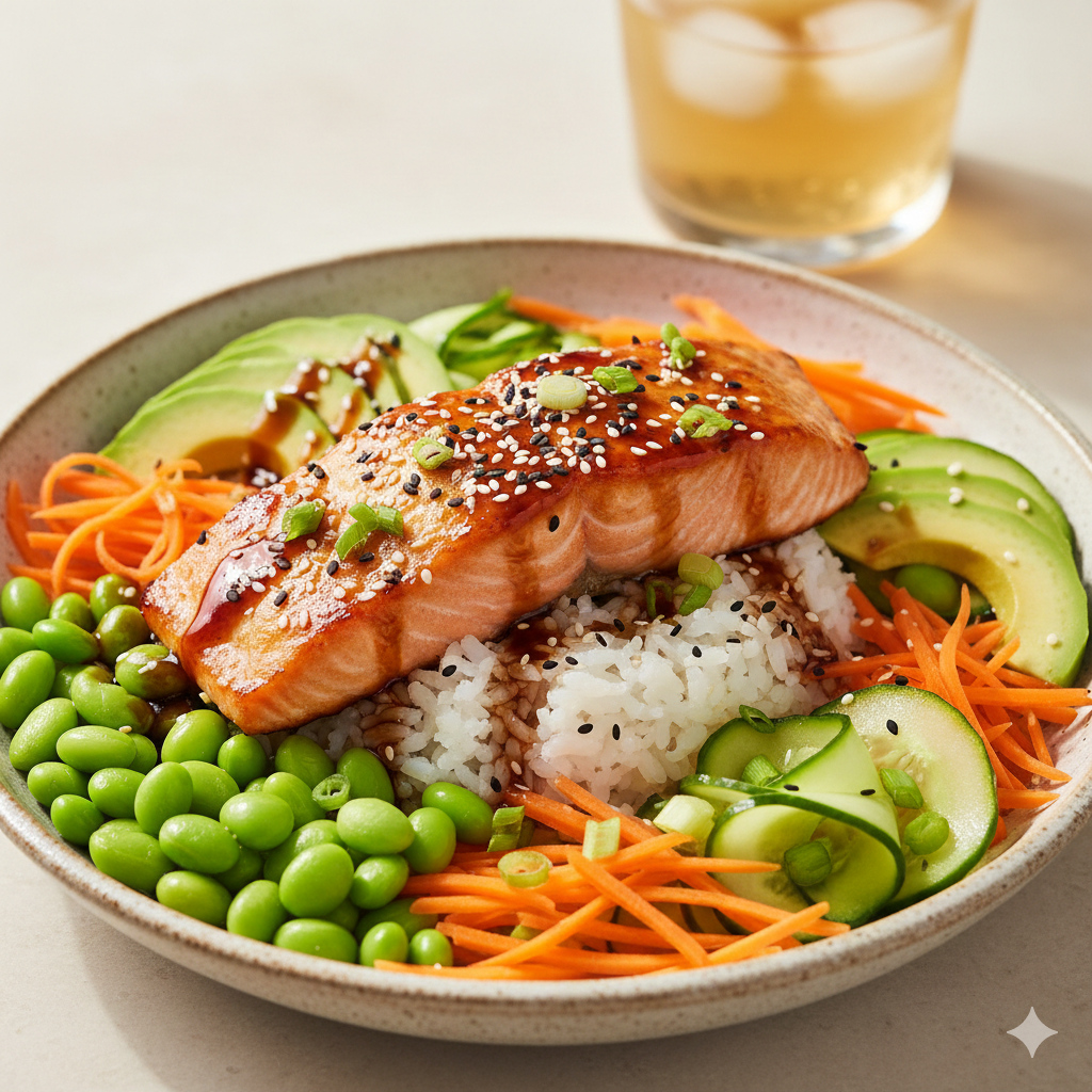 Teriyaki Salmon & Edamame Rice Bowls: Easy 30-Minute Meal