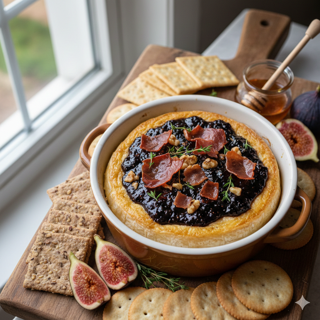 The Ultimate Baked Brie with Fig Jam and Prosciutto