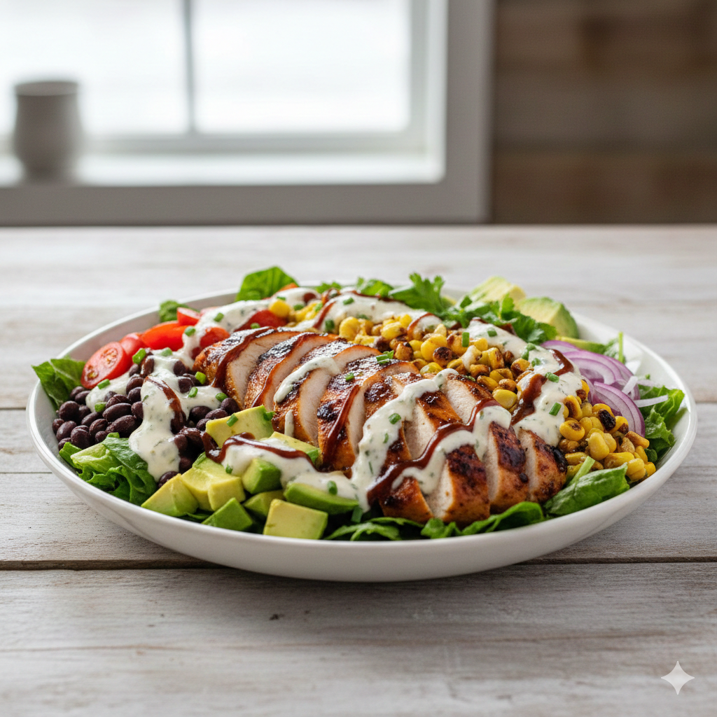 The Best BBQ Chicken Salad with Ranch: A Symphony of Crunch and Smoke