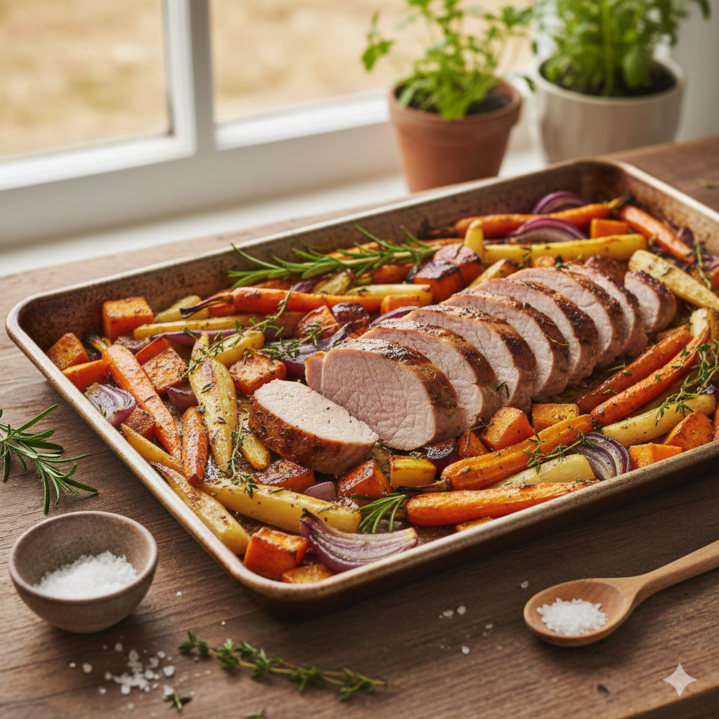 Roasted Pork Tenderloin & Root Veggies: The Ultimate One-Pan Meal