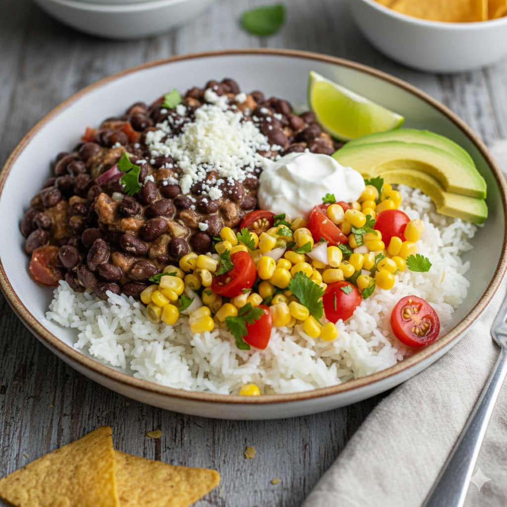 20-Minute Spicy Black Bean Burrito Bowls: Easy & Healthy