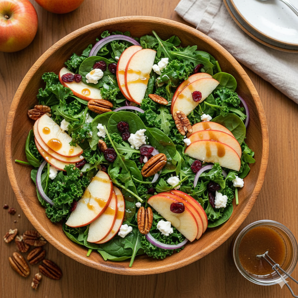 Fall Harvest Salad with Apples & Maple Vinaigrette