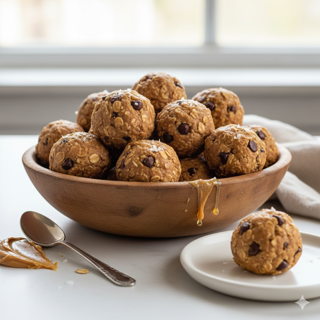 5-Ingredient No-Bake Peanut Butter Energy Bites