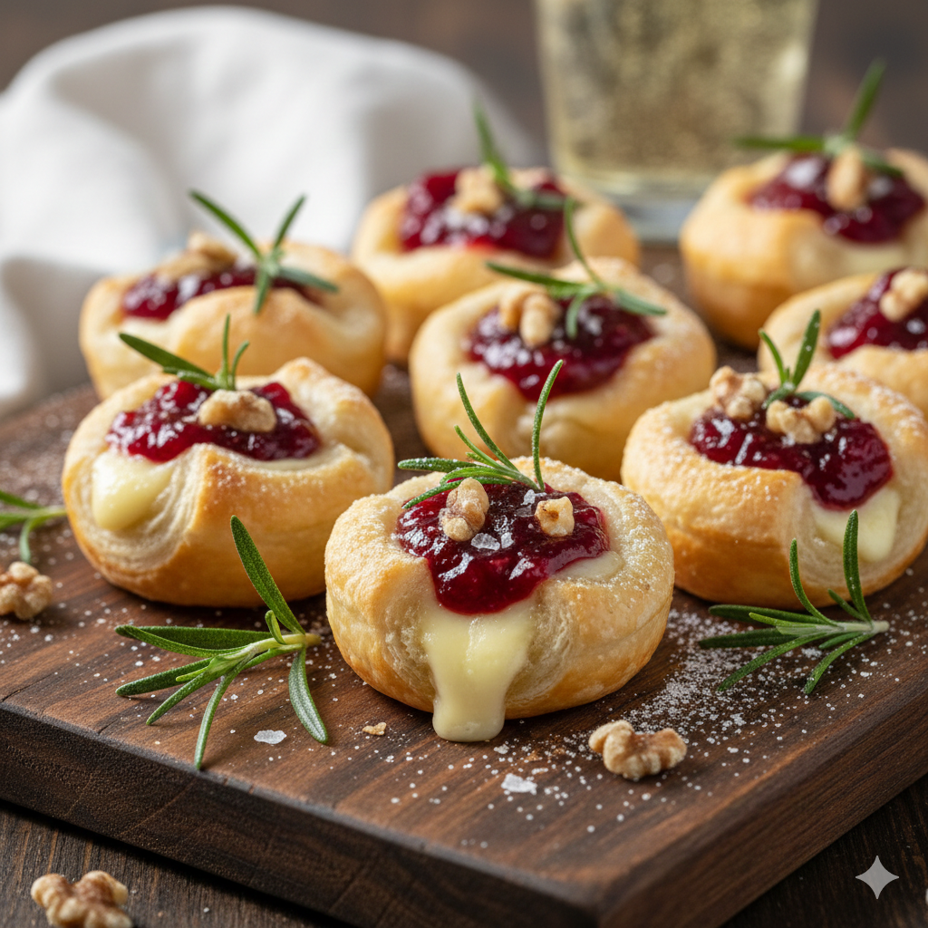 Cranberry & Brie Bites with Rosemary: The Ultimate Holiday Appetizer