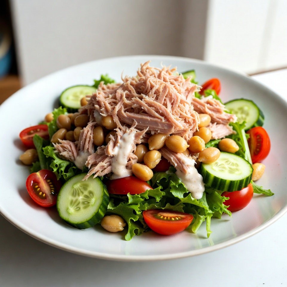 Protein-Packed Tuna and Garbanzo Bean Salad: The Ultimate Mediterranean Power Lunch